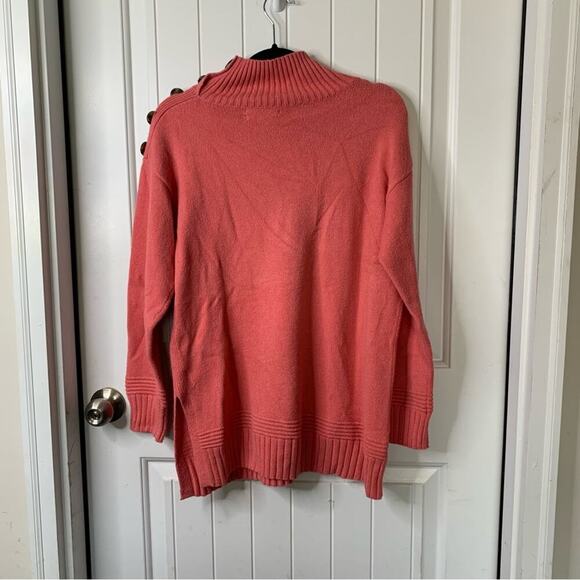 Anthropologie NEW pink mock neck tunic sweater size small - Picture 3 of 7